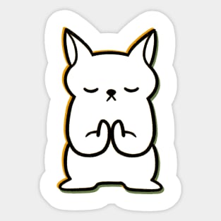 Meditating Dog Sticker